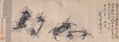 郎葆辰 癸巳（1833年）作 四蟹图 镜心